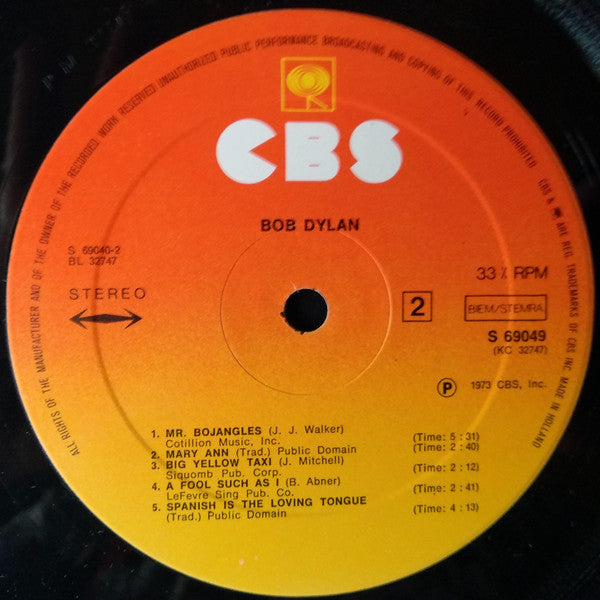 Bob Dylan : Dylan (LP, Album, RE)