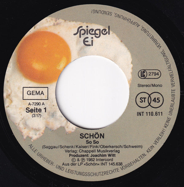 Schön (2) : So So (7")