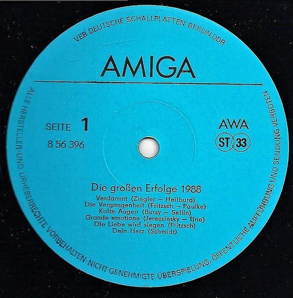 Various : Die Großen Erfolge '88 (LP, Comp)