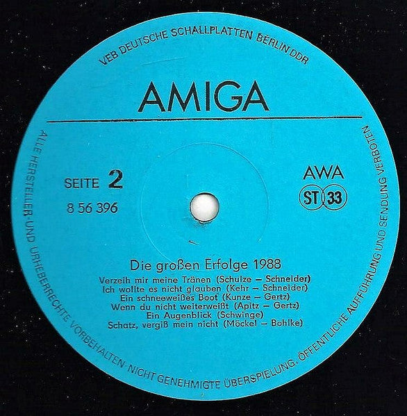 Various : Die Großen Erfolge '88 (LP, Comp)