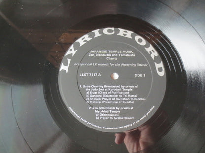 Various : Japanese Temple Music (Zen, Nembutsu And Yamabushi Chants) (LP)