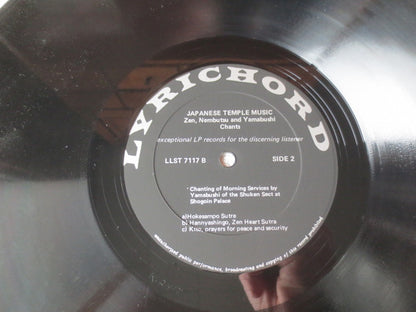 Various : Japanese Temple Music (Zen, Nembutsu And Yamabushi Chants) (LP)