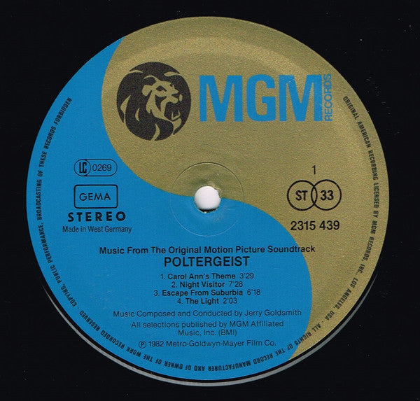 Jerry Goldsmith : Poltergeist (Original Motion Picture Soundtrack) (LP, Album)