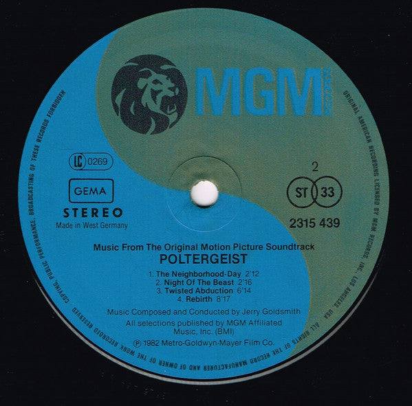 Jerry Goldsmith : Poltergeist (Original Motion Picture Soundtrack) (LP, Album)