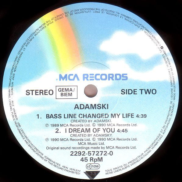 Adamski : Killer (12", Maxi)