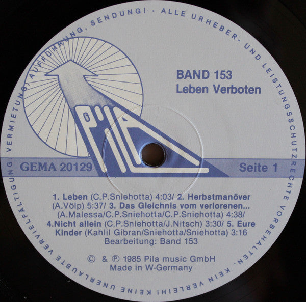 Band 153 : Leben Verboten (LP, Album)