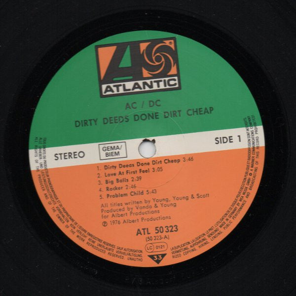 AC/DC : Dirty Deeds Done Dirt Cheap (LP, Album, RP)