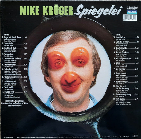 Mike Krüger : Spiegelei (LP, Album, Whi)