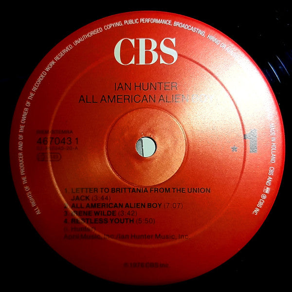 Ian Hunter : All American Alien Boy (LP, Album, RE)
