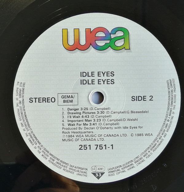 Idle Eyes : Idle Eyes (LP, Album)