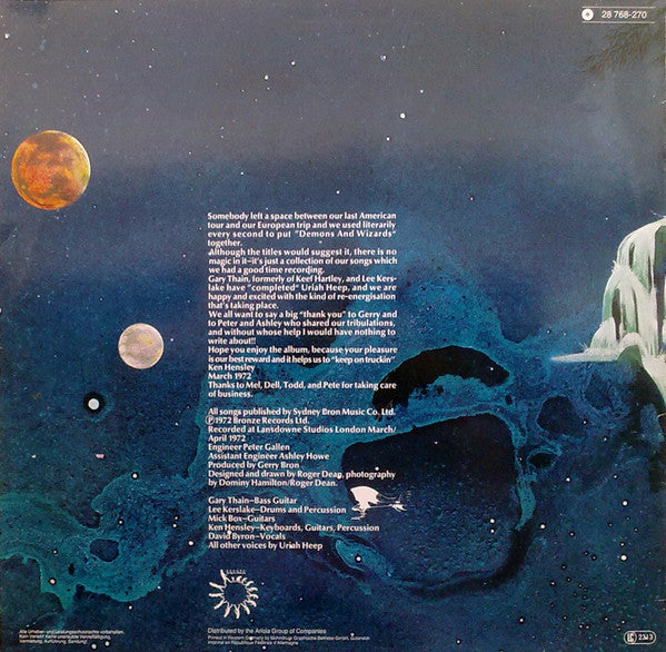 Uriah Heep : Demons And Wizards (LP, Album, RE)