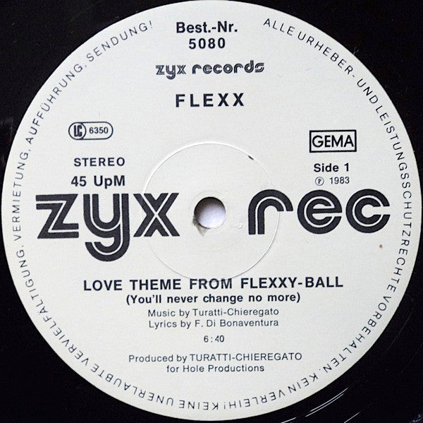 Flexx (2) : Love Theme From Flexxy-Ball (You'll Never Change No More) (12")
