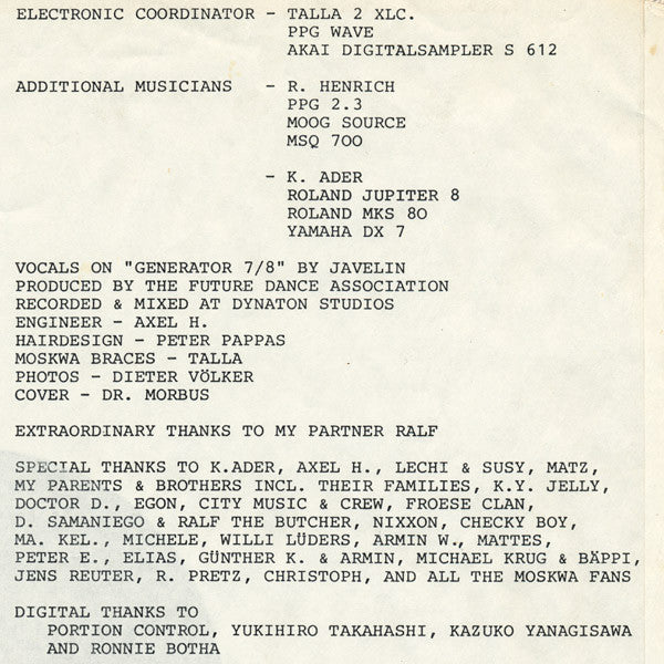 Moskwa TV : Generator 7/8 (12")