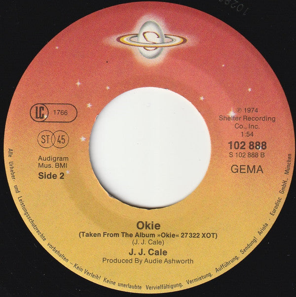 J.J. Cale : Carry On / Okie (7", Single)