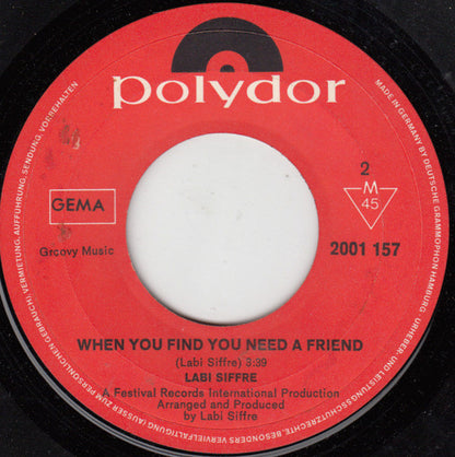 Labi Siffre : Thank Your Lucky Star / When You Find You Need A Friend (7", Single, Mono)