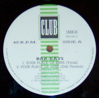 Bar-Kays : Your Place Or Mine (12", Maxi)