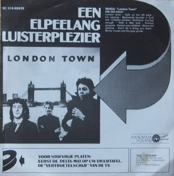 Wings (2) : With A Little Luck (7", Single)