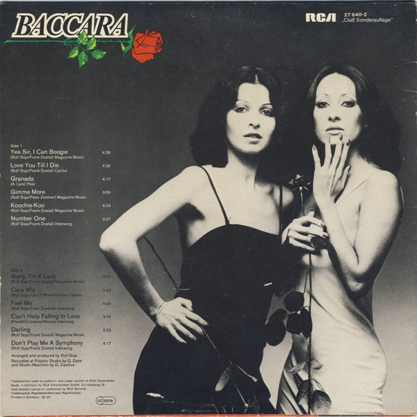Baccara : Baccara (LP, Album, Club)