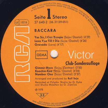 Baccara : Baccara (LP, Album, Club)