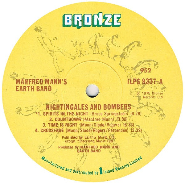 Manfred Mann's Earth Band : Nightingales & Bombers (LP, Album)