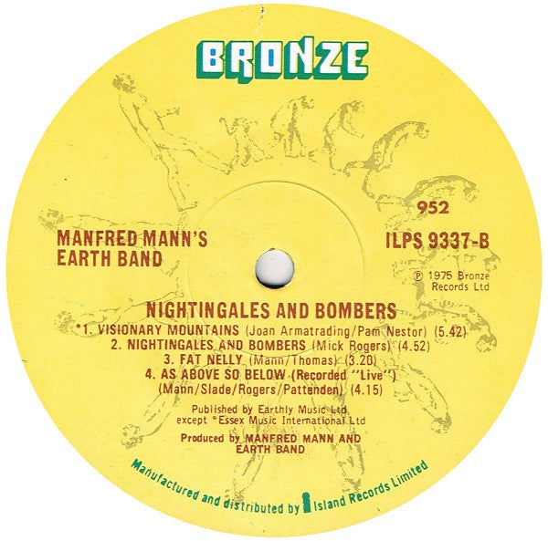 Manfred Mann's Earth Band : Nightingales & Bombers (LP, Album)