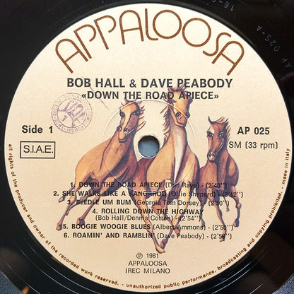 Bob Hall (3) & Dave Peabody : Down The Road Apiece (LP, Album)