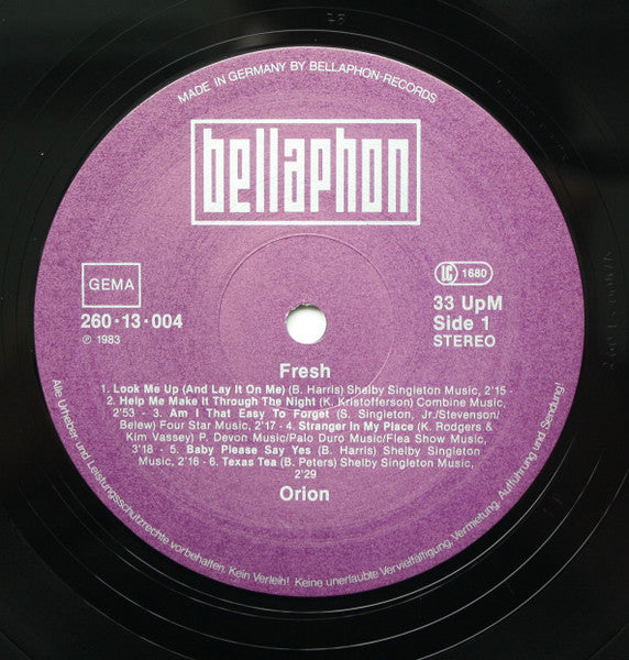 Orion (23) : Fresh (LP, Comp)