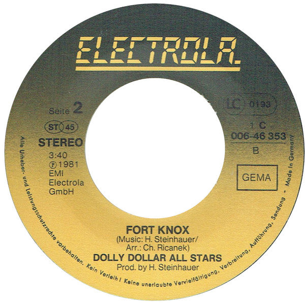 Dolly Dollar, Dolly Dollar All Stars : Come A Little Bit Closer / Fort Knox (7", Single)