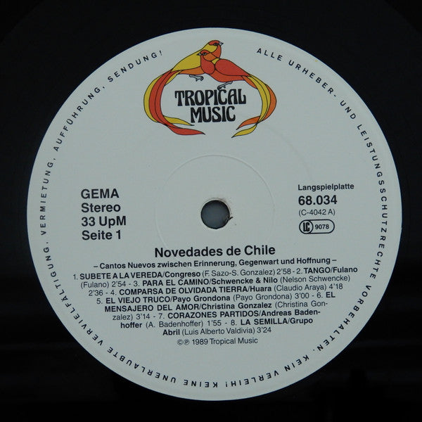 Various : Novedades De Chile (LP, Comp)