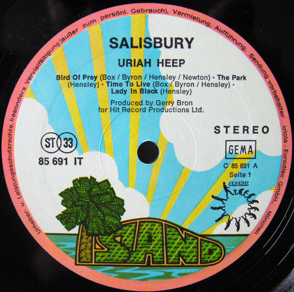 Uriah Heep : Salisbury (LP, Album, RE, Gat)