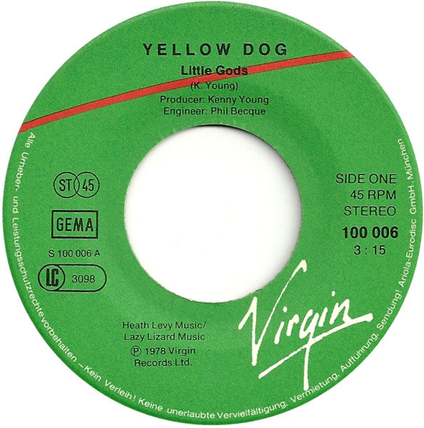 Yellow Dog : Little Gods / Fat Johnny (7", Single)