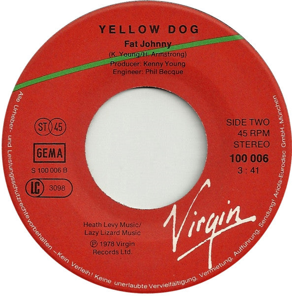 Yellow Dog : Little Gods / Fat Johnny (7", Single)