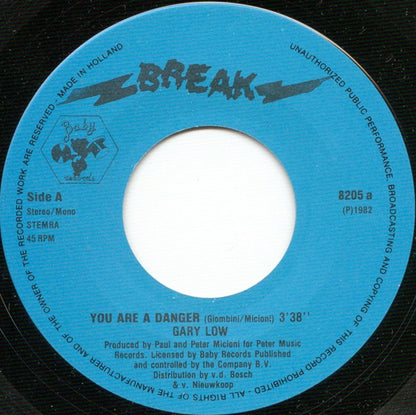 Gary Low : You Are A Danger (7")