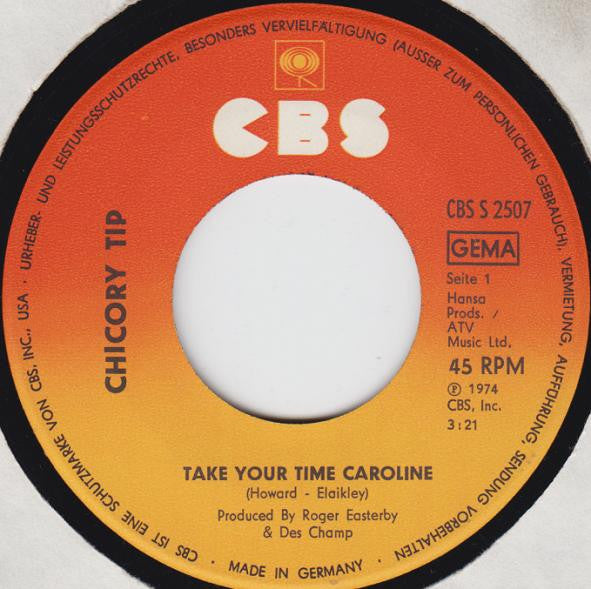 Chicory Tip : Take Your Time Caroline (7", Single)