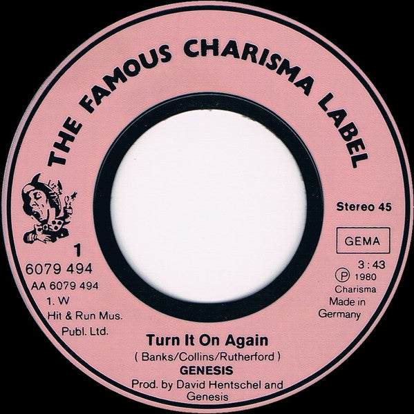 Genesis : Turn It On Again (7", Single)