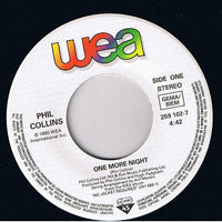 Phil Collins : One More Night (7", Single)