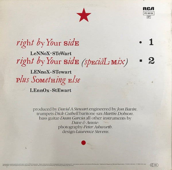 Eurythmics : Right By Your Side (12", Maxi)