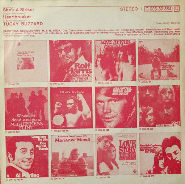 Tucky Buzzard : She's A Striker / Heartbreaker (7", Single)