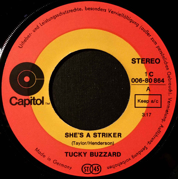 Tucky Buzzard : She's A Striker / Heartbreaker (7", Single)