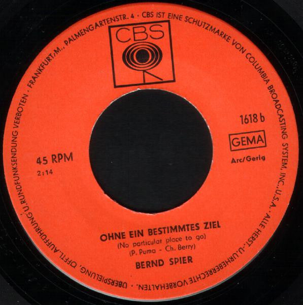 Bernd Spier : Memphis Tennessee (7", Single, RP)