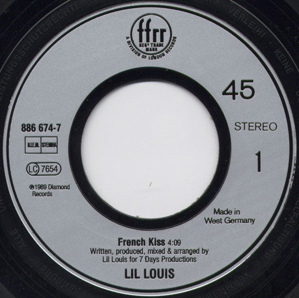 Lil Louis* : French Kiss (7", Single, PDO)