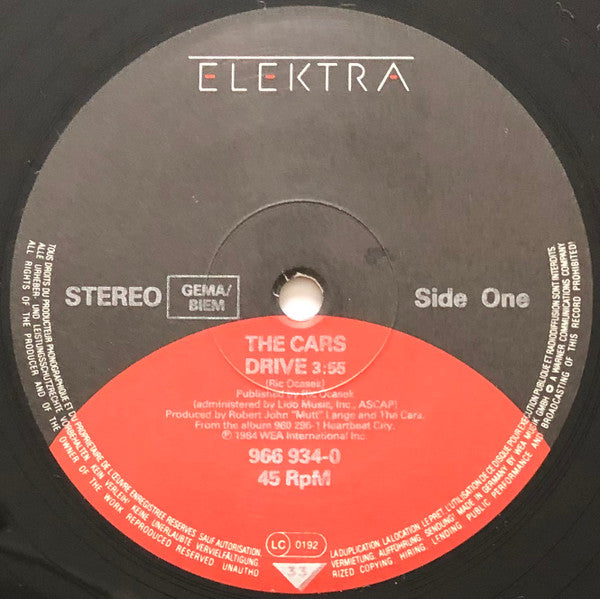 The Cars : Drive (12", Single)