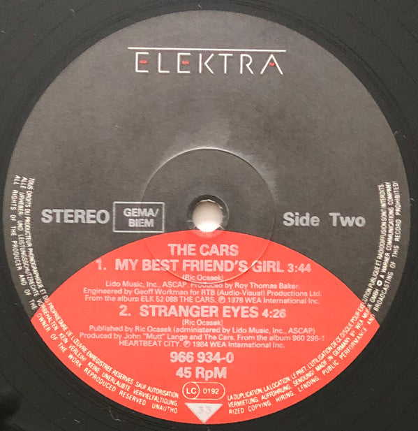 The Cars : Drive (12", Single)