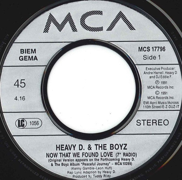 Heavy D And The Boyz* : Now That We Found Love (7", Single)