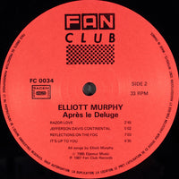 Elliott James Murphy* : Après Le Déluge (LP, Album)