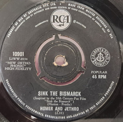 Homer And Jethro : Sink The Bismarck (7", Single)