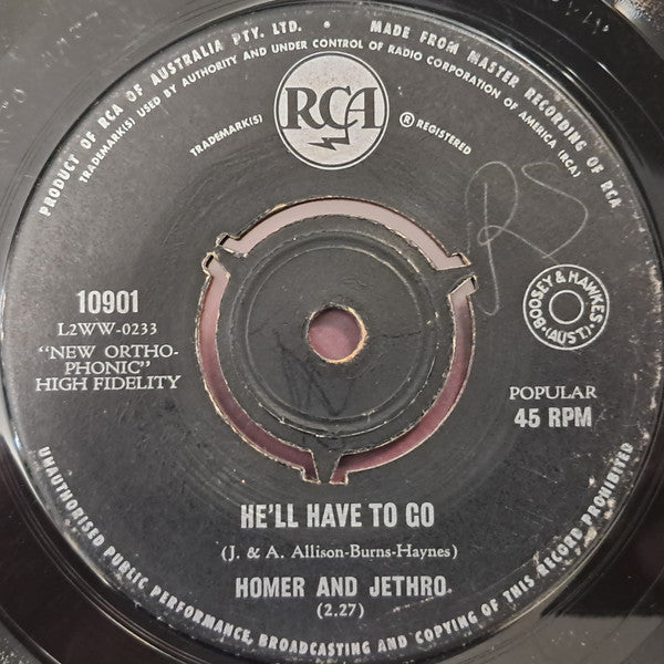 Homer And Jethro : Sink The Bismarck (7", Single)