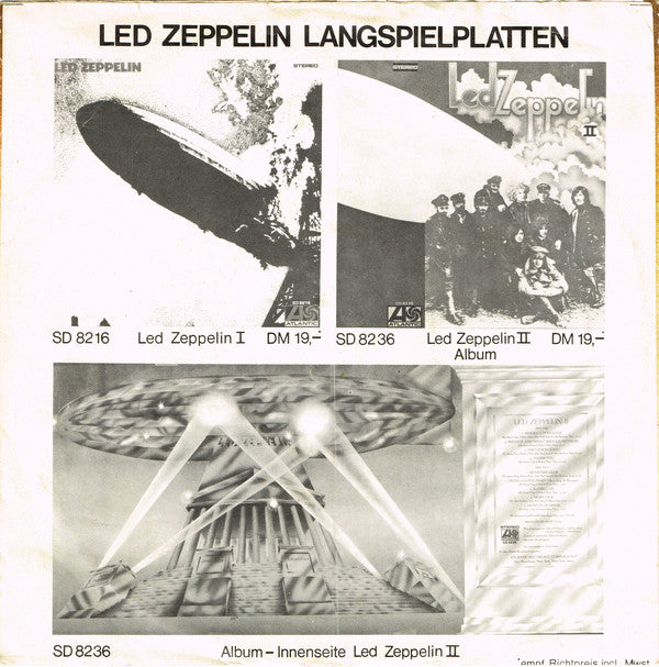 Led Zeppelin : Whole Lotta Love (7", Single, Mono)