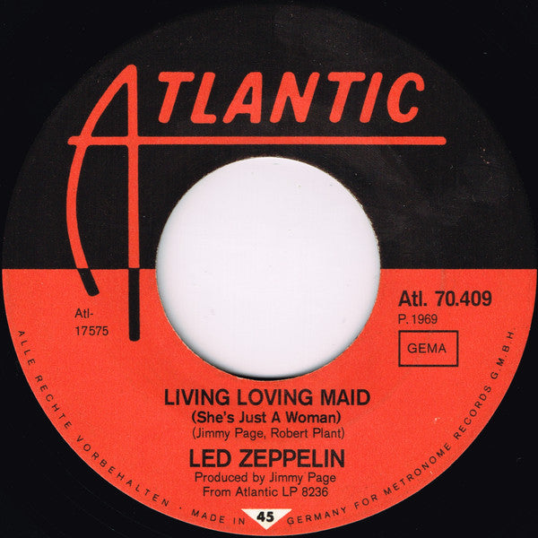 Led Zeppelin : Whole Lotta Love (7", Single, Mono)