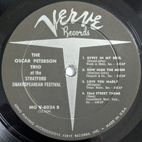 The Oscar Peterson Trio : At The Stratford Shakespearean Festival (LP, Album, Mono, RP, Ind)